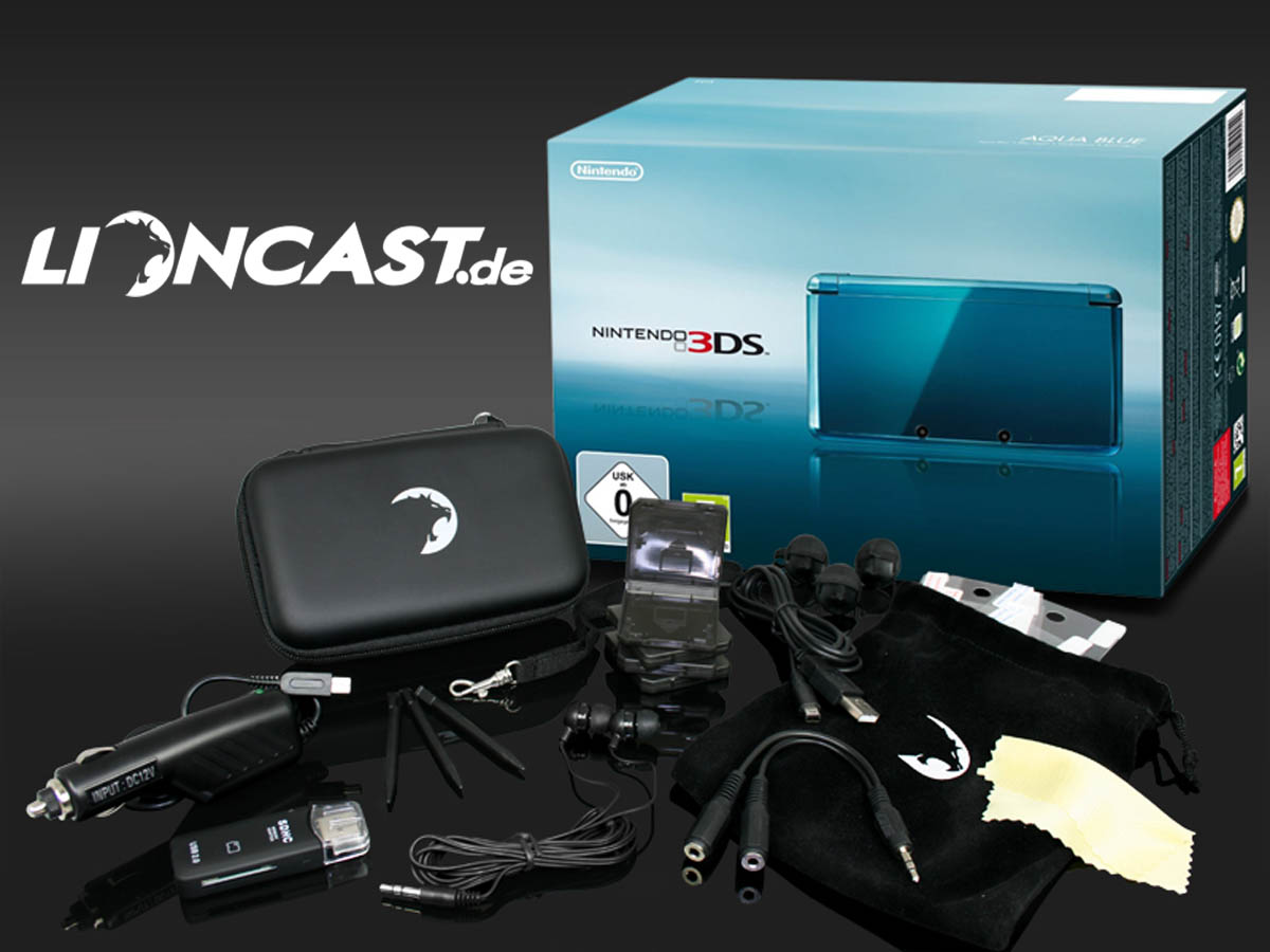 Lioncast Nintendo 3DS Aqua 25in1 Set